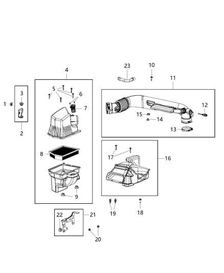 2016 Jeep Cherokee Air Cleaner Diagram 2