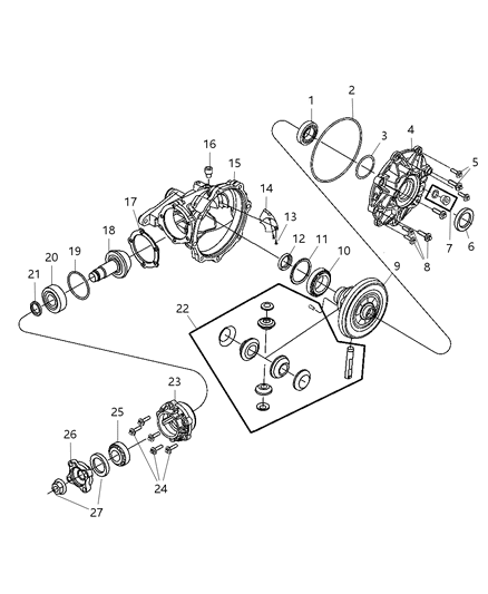 2011 Dodge Charger Housing And Differential With Internal Components Diagram 2