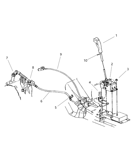 2000 Dodge Stratus Transmission Shifter Diagram for 4668275AE