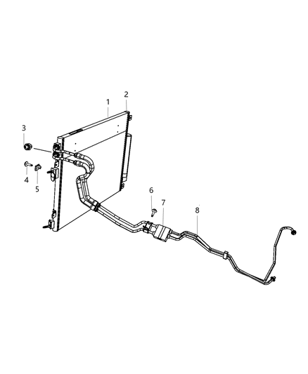 2019 Dodge Challenger HOSE/TUBE-Transmission Oil Cooler Diagram for 68382279AA