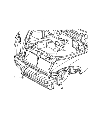 2008 Chrysler PT Cruiser Radiator Support Diagram