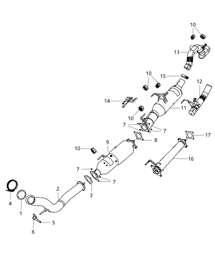 2012 Ram 3500 Exhaust System Diagram 2