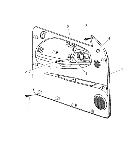 1999 Dodge Dakota Door Trim Panel Diagram