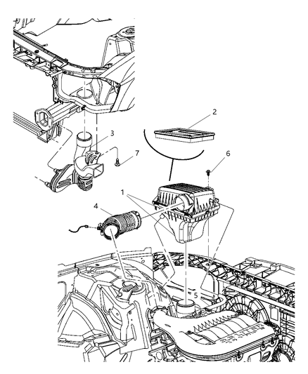 2009 Dodge Challenger Air Cleaner & Related Diagram 1