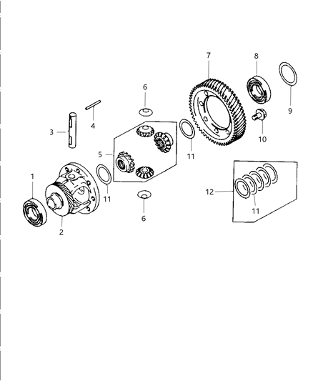 1997 Chrysler Sebring Differential & Gears Diagram 3