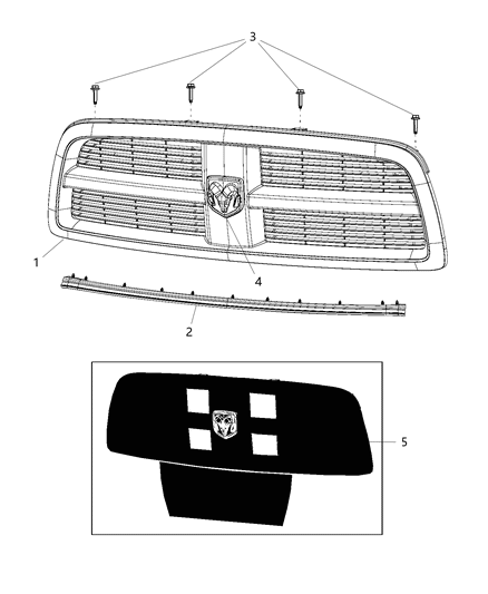 2014 Ram 3500 Grille Diagram