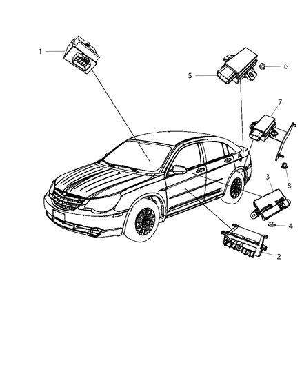 2011 Chrysler 200 Modules Diagram