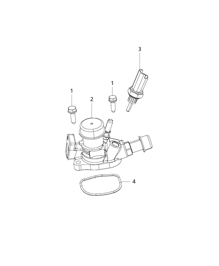 2018 Jeep Compass Thermostat & Related Parts Diagram 1