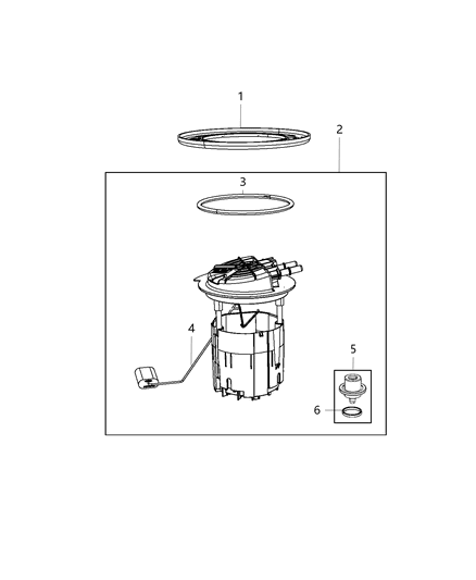 2019 Dodge Journey Fuel Pump & Sending Unit Diagram 2