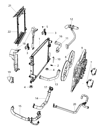 2008 Chrysler 300 Hose-Radiator Outlet Diagram for 4596562AD