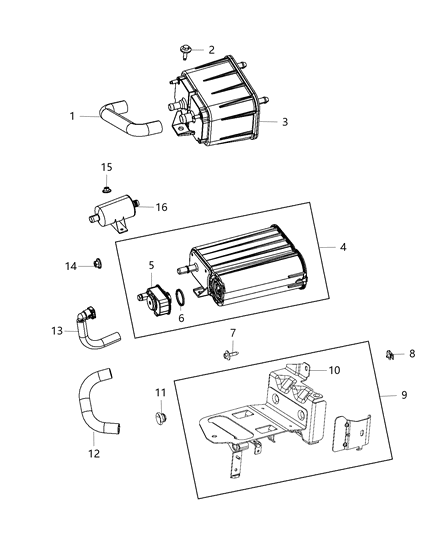 2013 Ram 3500 CANISTER-Vapor Diagram for 4891726AD