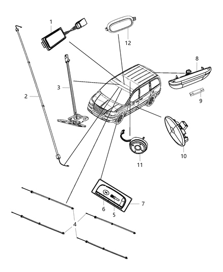 2013 Dodge Grand Caravan Lamp-Flashlight Diagram for 1LZ65BD1AB