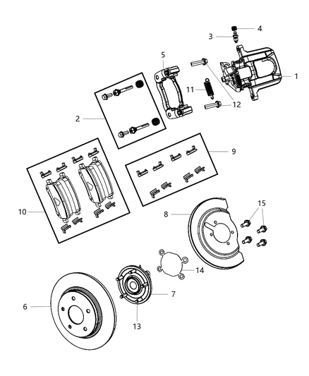 2011 Dodge Journey CALIPER-Disc Brake Diagram for 68029890AC