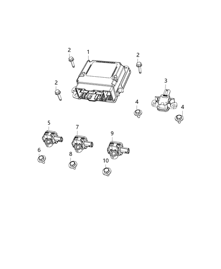 2020 Dodge Challenger OCCUPANT Restraint Module Diagram for 68414436AB