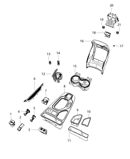 2021 Jeep Cherokee Plug-Charging Port Diagram for 68467786AB