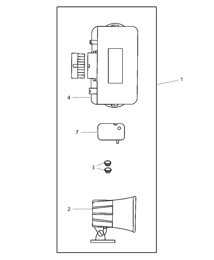 2001 Chrysler Sebring Sedan & Convertible Alarm, EVS II Diagram 2