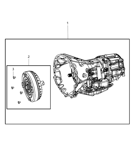 2008 Chrysler 300 Trans-With Torque Converter Diagram for 68039218AA