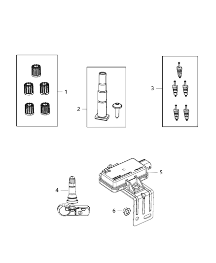 2018 Jeep Wrangler Module-Tire Pressure Monitoring Diagram for 68260735AC