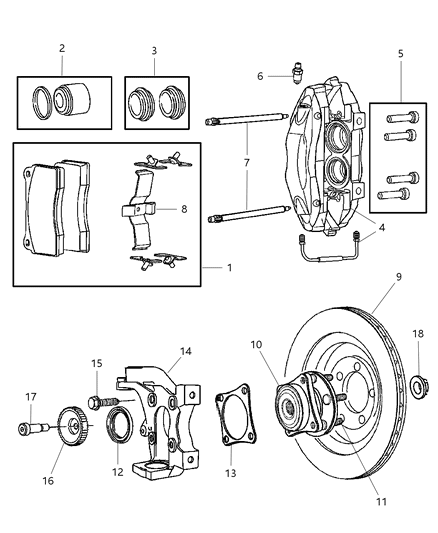 2009 Dodge Viper Front Brakes Diagram