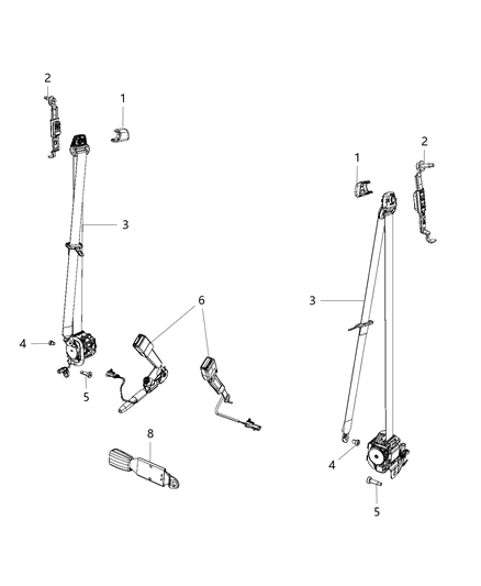 2017 Jeep Wrangler Front Seat Belt Diagram