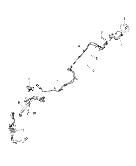 2020 Ram 1500 Bracket-Hose Diagram for 68365030AA