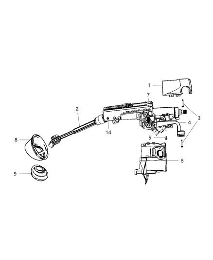 2007 Dodge Caliber Column-Steering Diagram for 4664333AK