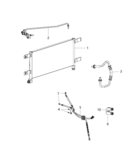 2015 Ram 2500 Transmission Oil Cooler & Lines Diagram 2