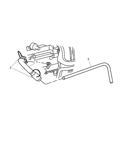 2004 Jeep Liberty Fuel Lines, Front Diagram 2