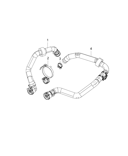 2020 Jeep Compass Hose-Heater Return Diagram for 68249881AC