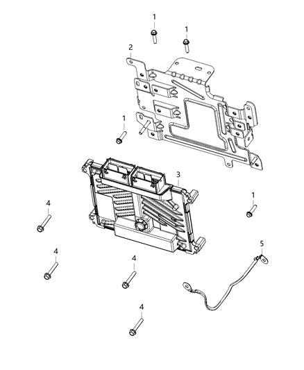 2020 Jeep Wrangler Modules, Engine Compartment Diagram 2
