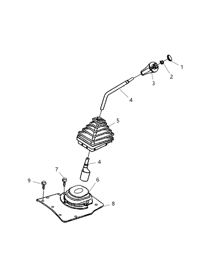 2000 Jeep Cherokee Boot-Gear Shift Lever Diagram for 52104079AC