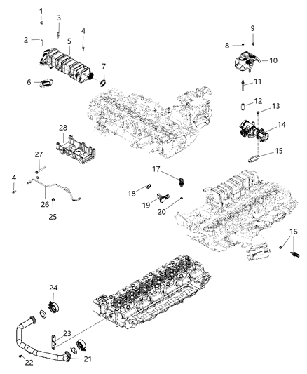 2010 Dodge Ram 3500 Bolt Diagram for 68027817AA