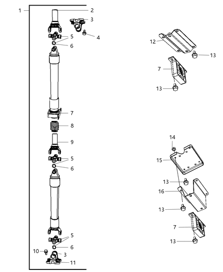 2010 Dodge Ram 3500 Pickup Shaft - Drive Diagram 1