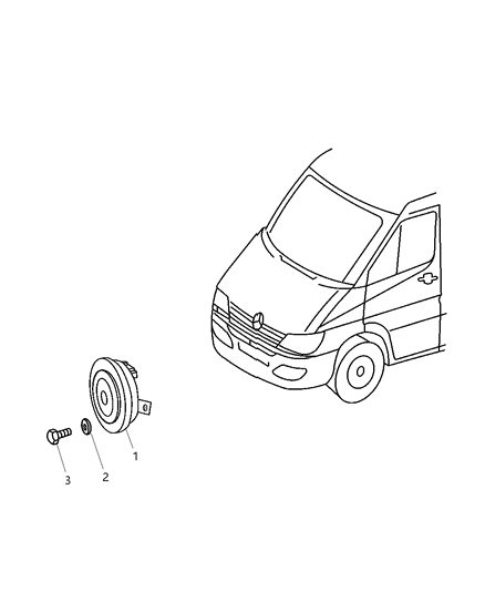 2006 Dodge Sprinter 3500 Horns & Alarm Diagram