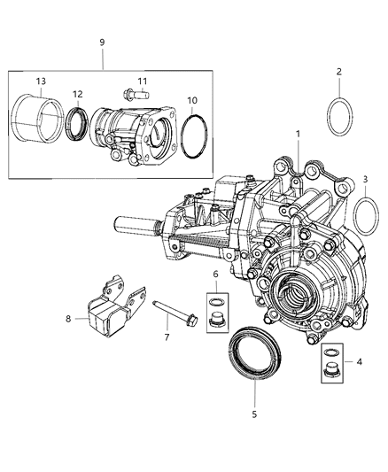 2009 Jeep Patriot Power Transfer Unit Assembly Diagram