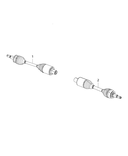 2016 Chrysler 200 Axle Half Shaft Diagram for 68265764AA