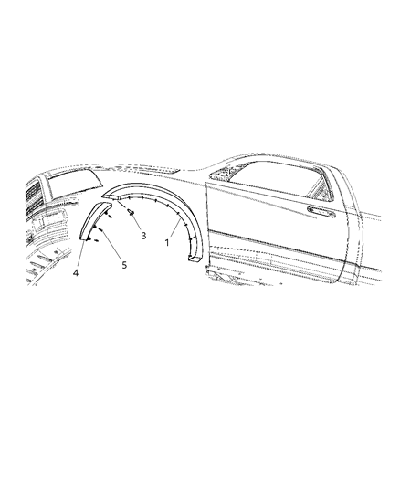 2013 Ram 4500 Molding-Wheel Opening Flare Diagram for 1JX31RXFAB