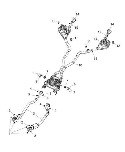 2018 Dodge Durango Exhaust System Diagram 4