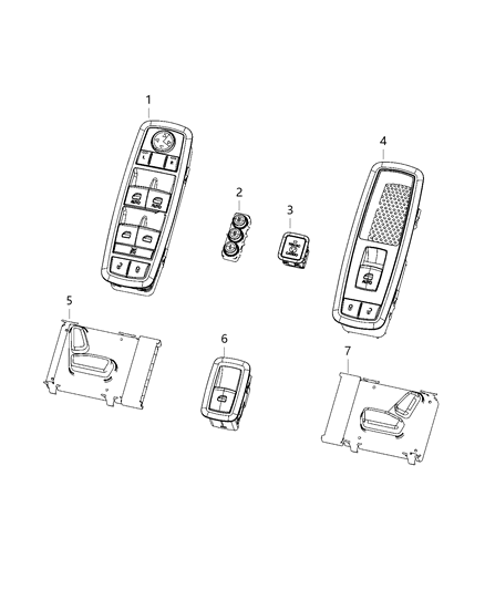 2020 Ram 3500 Switch-Front Door Diagram for 68382477AA