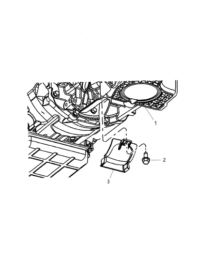 2005 Chrysler 300 Cover , Lower Converter Diagram 1