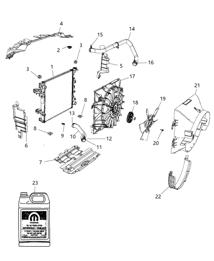 2011 Ram 1500 Seal-Radiator Side Air Diagram for 5192163AB