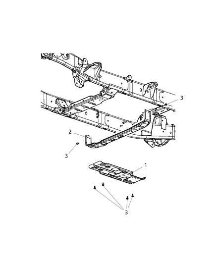 2020 Ram 3500 Underbody Shields And Plates Diagram