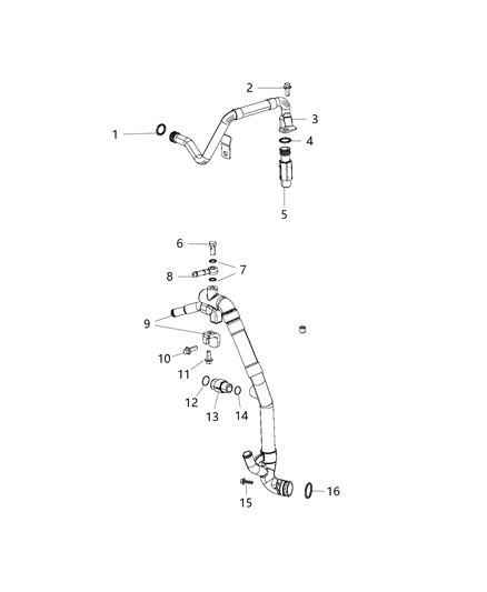 2015 Ram 3500 Pickup EGR Cooling System Diagram 2