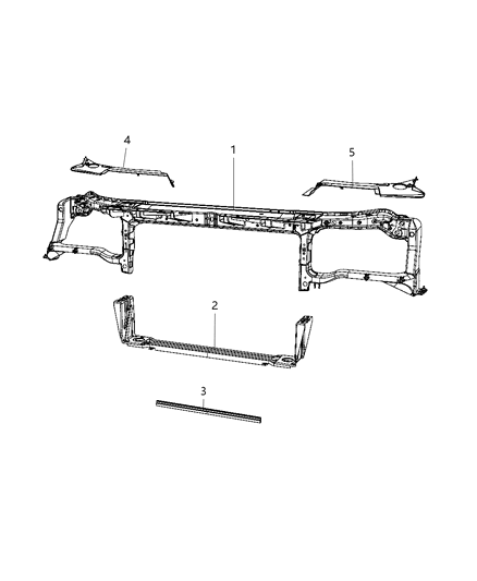 2008 Dodge Challenger Radiator Support Diagram