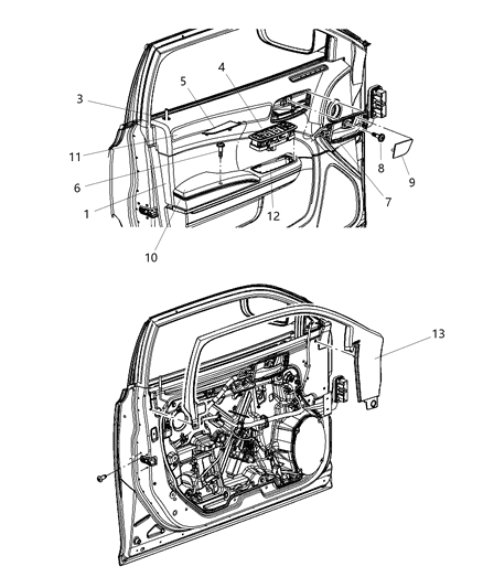 2016 Chrysler 300 Switch-Front Door Diagram for 68262253AB