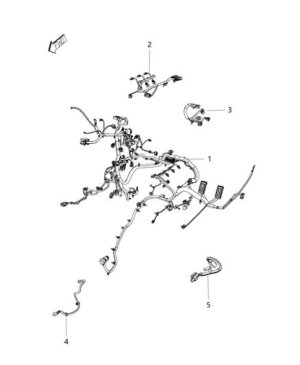 2013 Ram 1500 Wiring-Jumper Diagram for 68147193AA