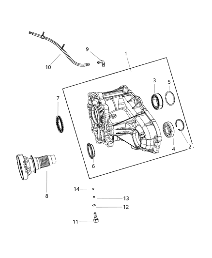 2018 Jeep Grand Cherokee Case & Extension Diagram 1