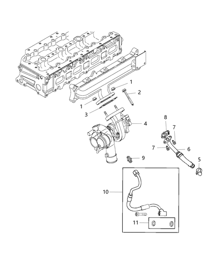 2016 Ram ProMaster 3500 Turbocharger And Oil Lines Diagram