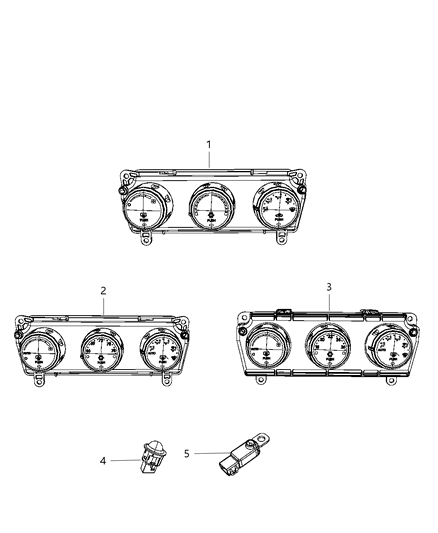 2014 Chrysler 200 A/C & Heater Controls Diagram