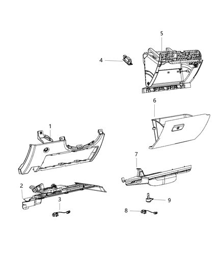 2021 Dodge Durango Instrument Panel, Lower Diagram